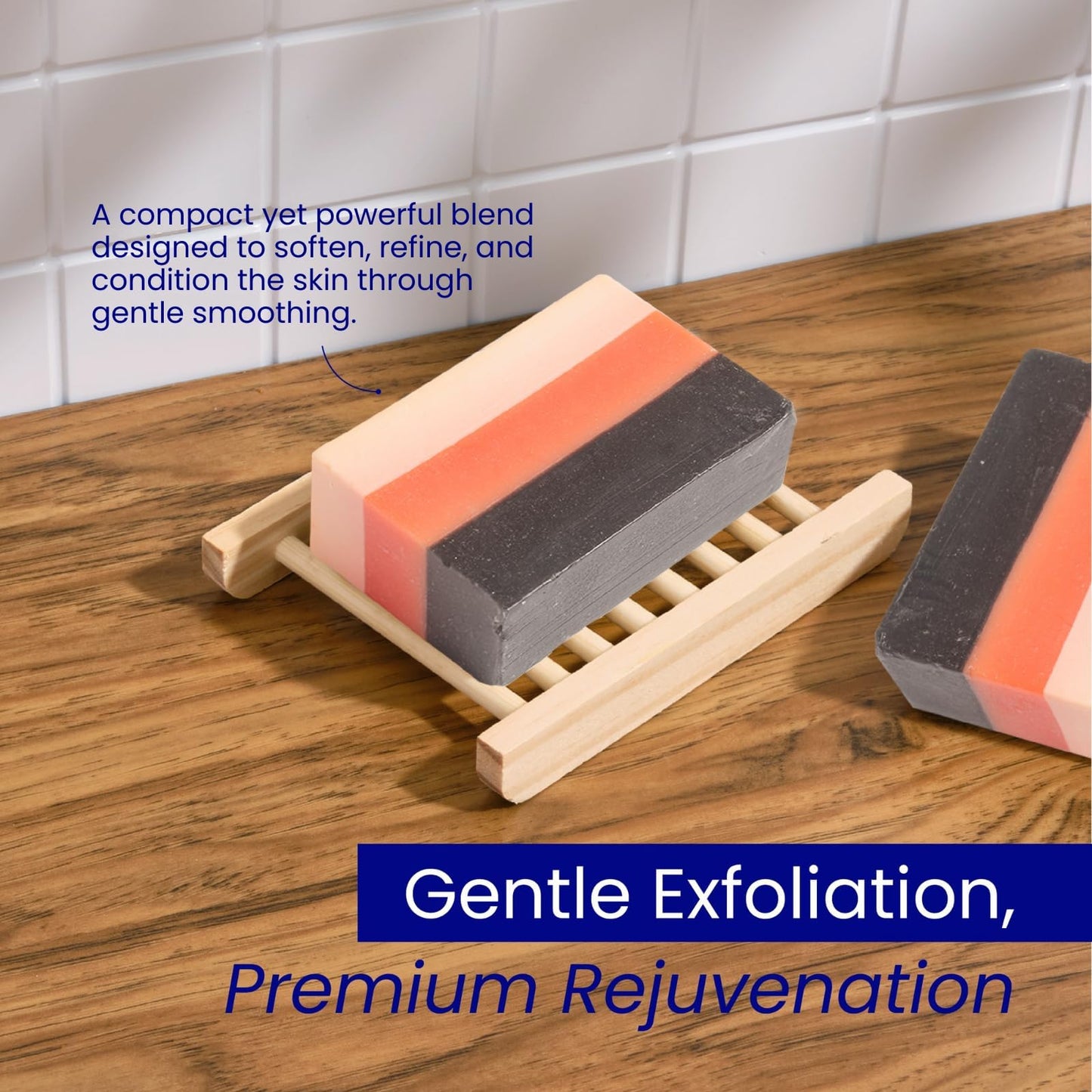 Relumins Premium 3-in-1 Glutablend Exfoliating Peeling Soap Bar, Skin Whitening Dark Spot Corrector, Anti-Aging Beauty Soap with Rosehips – Gentle Face & Body Cleanser 120g