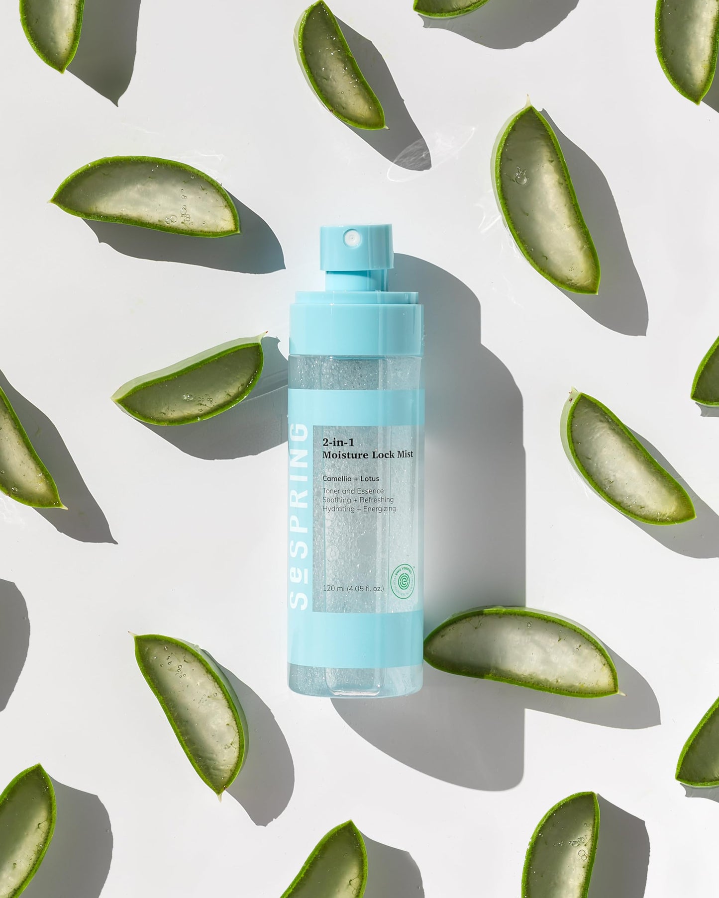 SESPRING 2-in-1 Moisture Lock Mist, Facial Toner & Essence, Korean Skin Care, Formulated with Camellia and Lotus, Korean Toner, Clean Beauty, Vegan, Cruelty Free, and Paraben Free (4.05 Fl Oz)