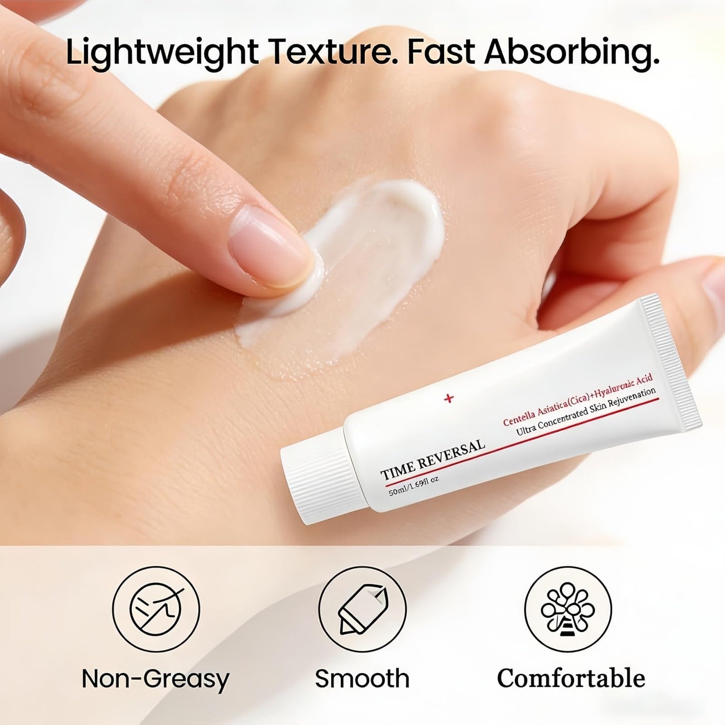 WWNTUWL 2PCS All-In-One Time Reverse Cream, Deeply Moisturizes and Nourishes the Skin, Nourishing, Hydrates, Firms & Reduces Wrinkles with Centella Asiatica (Cica), Collagen & Hyaluronic Acid