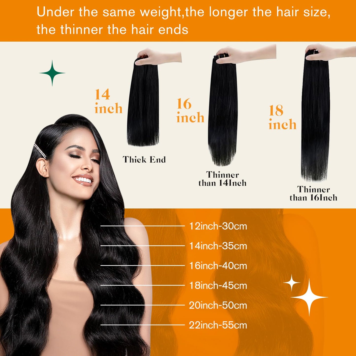 Easyouth Clip in Hair Extensions Balayage Human Hair Extensions Clip ins Medium Brown Fading to Honey Blonde Mixed Brown Clip in Human Hair Extensions Full Head 22 Inch 70g 5pcs