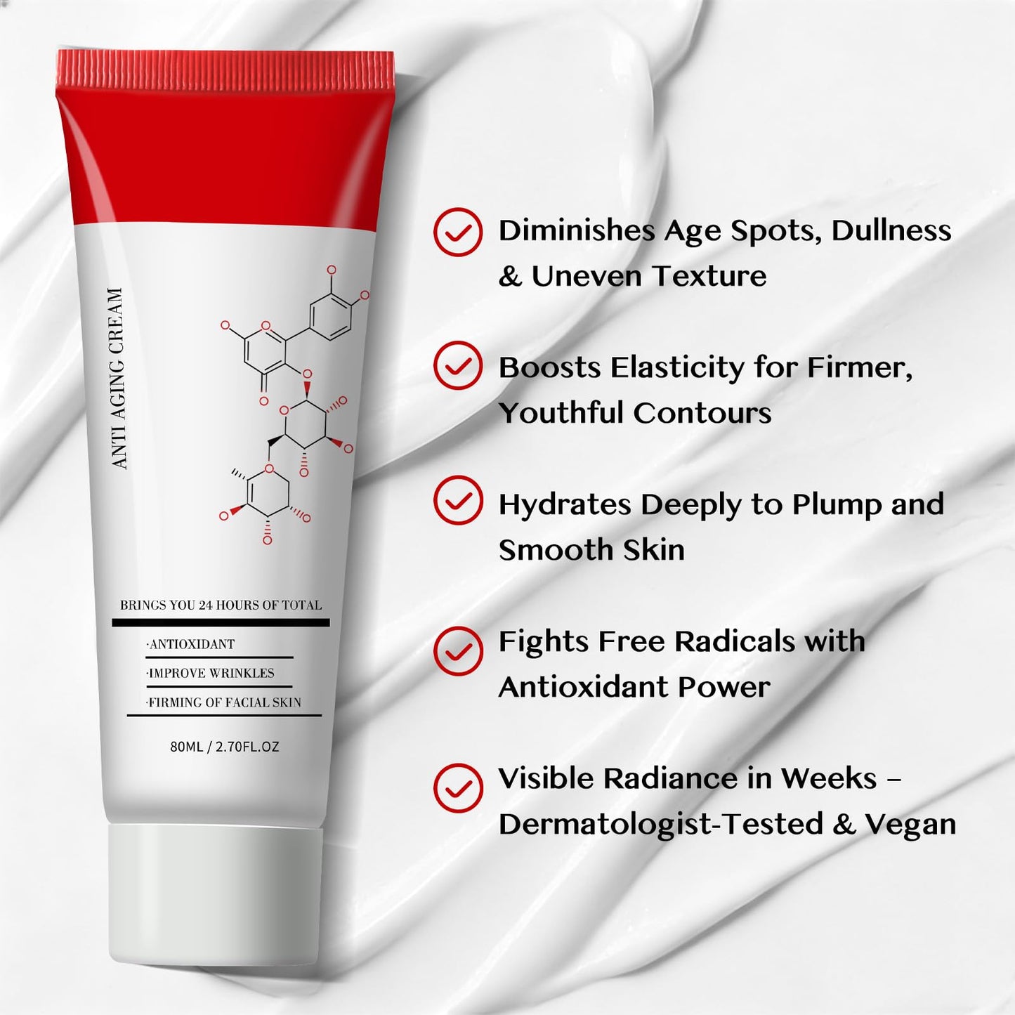 Skincare All In One Anti Aging Face Cream — Retinol & Peptide Anti Aging Face Moisturizer, Facial Firming & Skin Tightening Cream for Face & Neck, Fine Lines & Wrinkles, For Women & Men, 2.7 fl oz