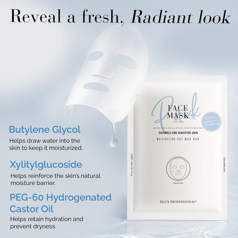 Korean Facial Sheet Mask - Hydrating Paper Mask for Glowing Skin | Moisturizing Skincare
