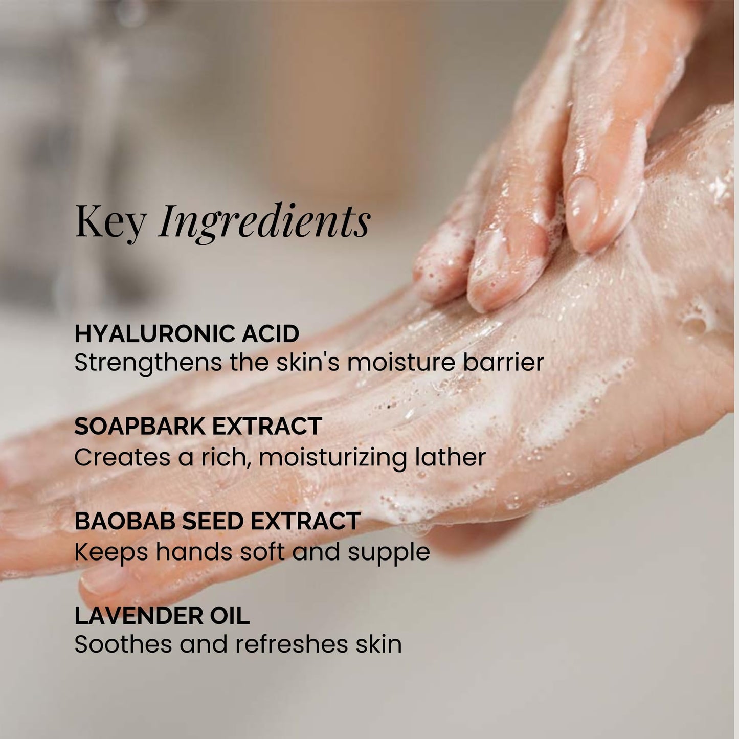 BEIGIC Refreshing Hand Wash - Lavender, Bergamot & Mandarin, Vegan Hydrating Softening Cleansing Hypoallergenic Handwash for Sensitive Skin (10.6 oz)