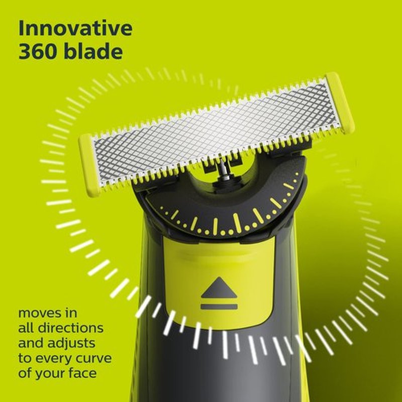 Philips Norelco OneBlade 360 Blades, Genuine Replacement Blades for OneBlade Electric Shaver and Trimmer, 4 Pack, QP440/80