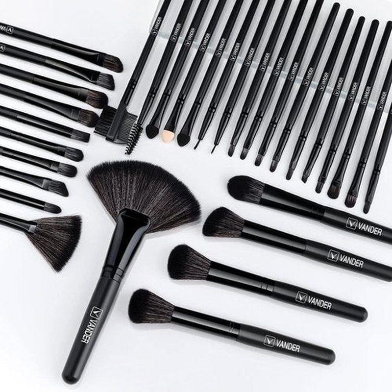 Make up Brushes, VANDER Professional 32pcs Makeup Brush Set, Makeup Brushes Set Foundation Blending Cosmetic Brush Set Kit,Black