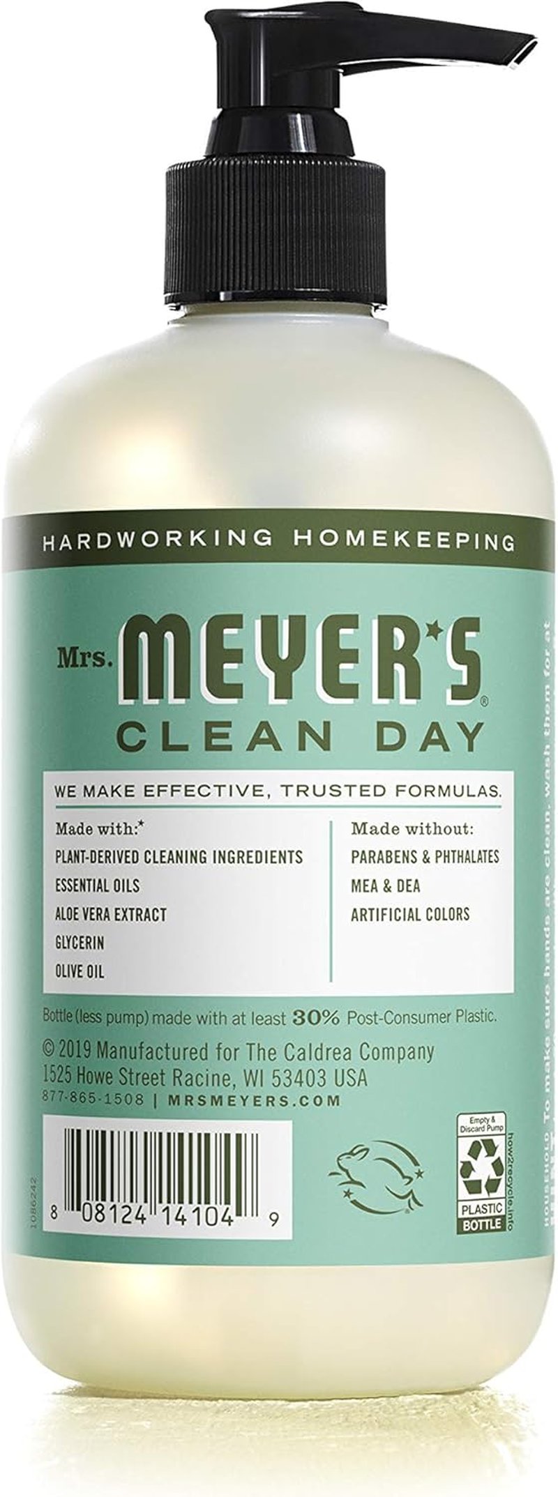 MRS. MEYER'S CLEAN DAY Hand Soap - Essential Oils & Basil Scent | 12.5 Fl. Oz