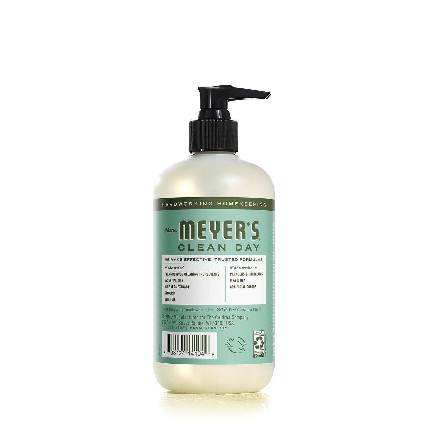 Mrs. Meyer's Hand Soap, Made with Essential Oils, Biodegradable Formula, Basil, 12.5 Fl. Oz