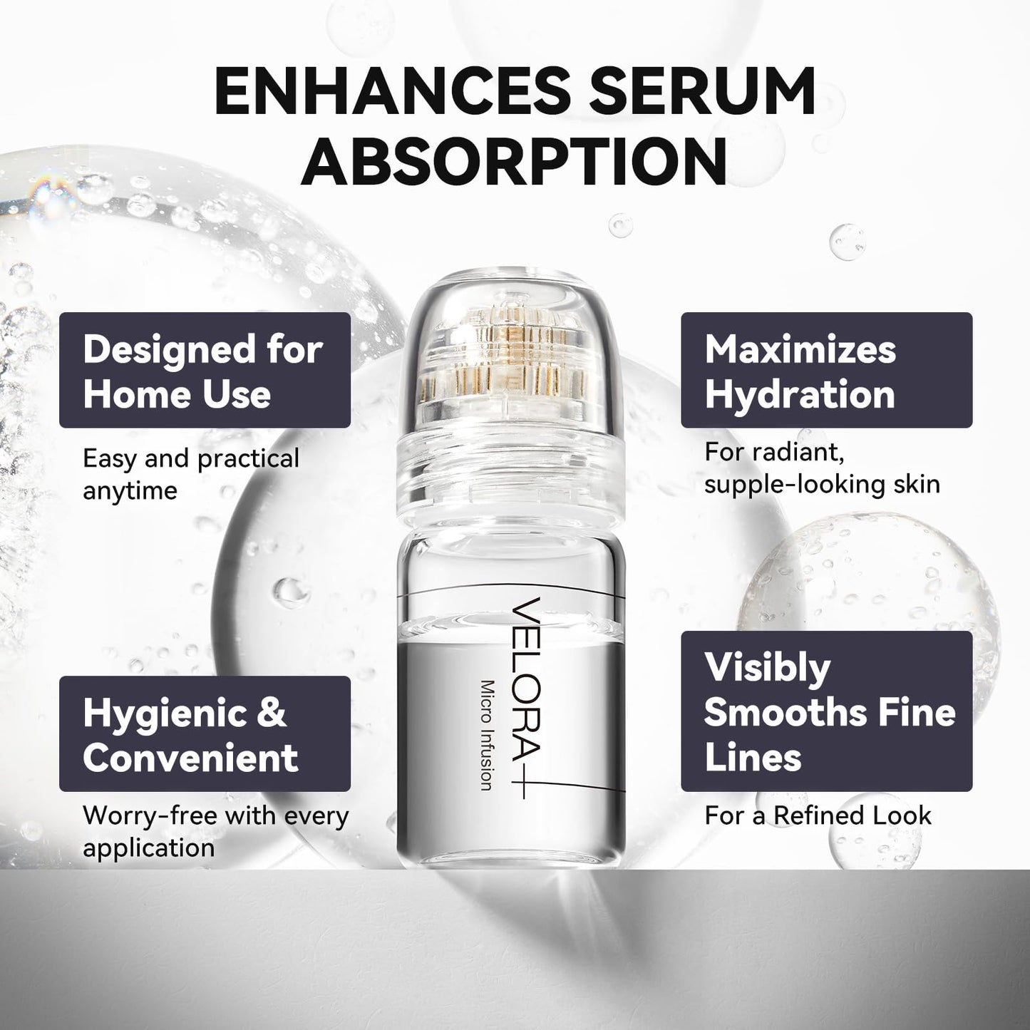 Styirl Micro Infusion System for Face – Hydrating Serum with Hyaluronic Acid & Peptides, Firmer Radiant Skin, Face Serum and Stamp 0.25mm (3-Month Supply)