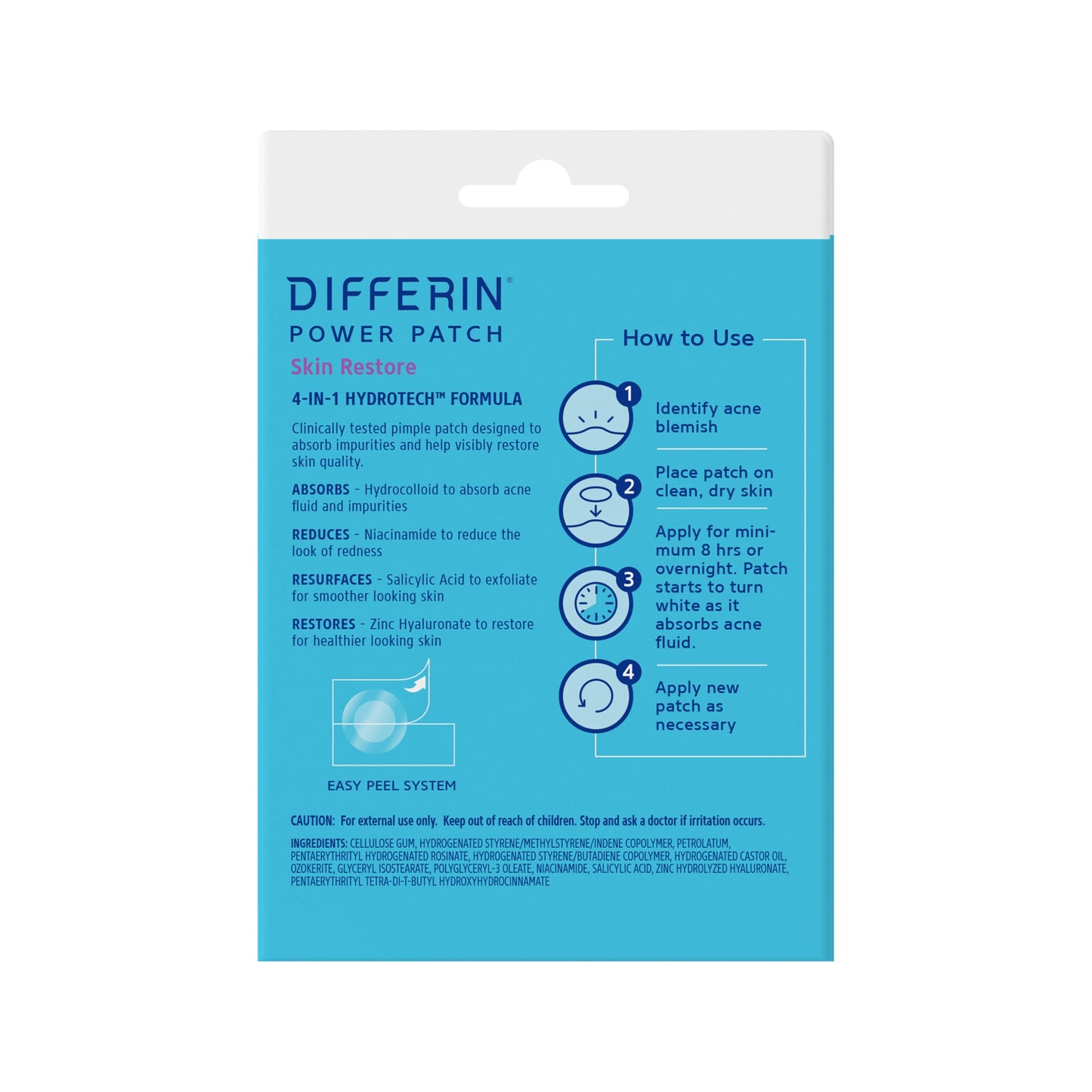 Differin Power Pimple Patches, Hydrocolloid Acne Treatment, 23 ct