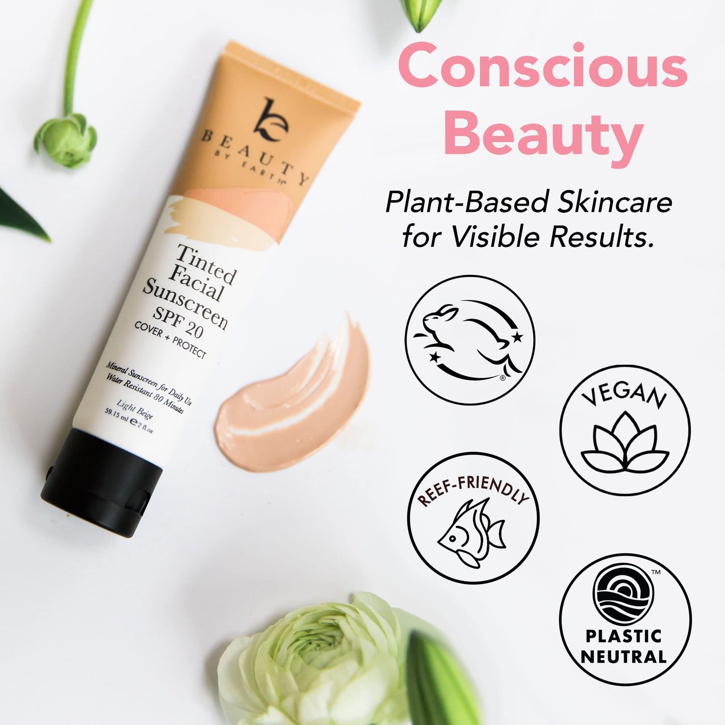 Tinted Sunscreen Serum for Face - SPF 20 With Natural & Organic Ingredients Broad Spectrum Sunblock, Tinted Moisturizer Zinc Oxide Sunscreen Face for Skincare, Facial Lotion