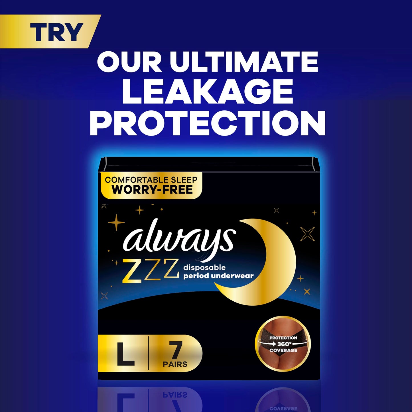 Always Maxi Overnight Pads with Wings for Women, Size 4, Overnight Absorbency, Unscented, 33 Count