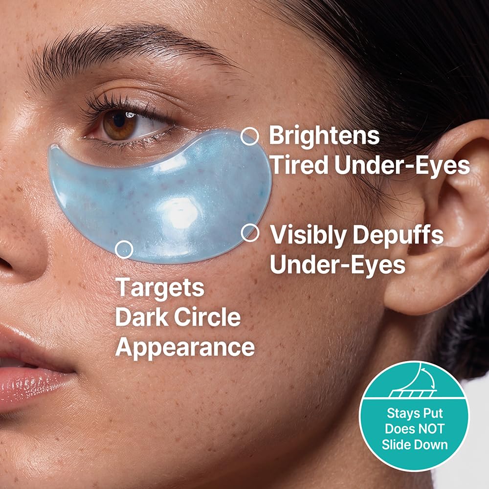 CISL SEOUL Korean PDRN Eye Patches for Puffy Eyes and Dark Circles - Caffeine & Copper Peptides Under Eye Mask for Wrinkles & Fine Lines - Deep Nightly Repair, No-Slip Hydrogel (30 Pairs)