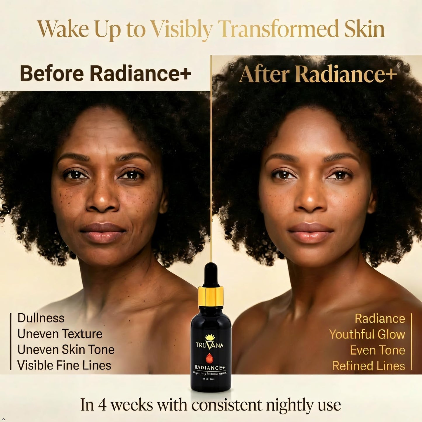 Radiance + Brightening Serum Vitamin C, Niacinamide, Hyaluronic Acid, Retinol, Alpha Arbutin, Kojic Acid, Peptides, RadianSkin Fades Dark Spots, Evens Tone, Smooths Fine Lines Anti Aging Serum 1 fl oz