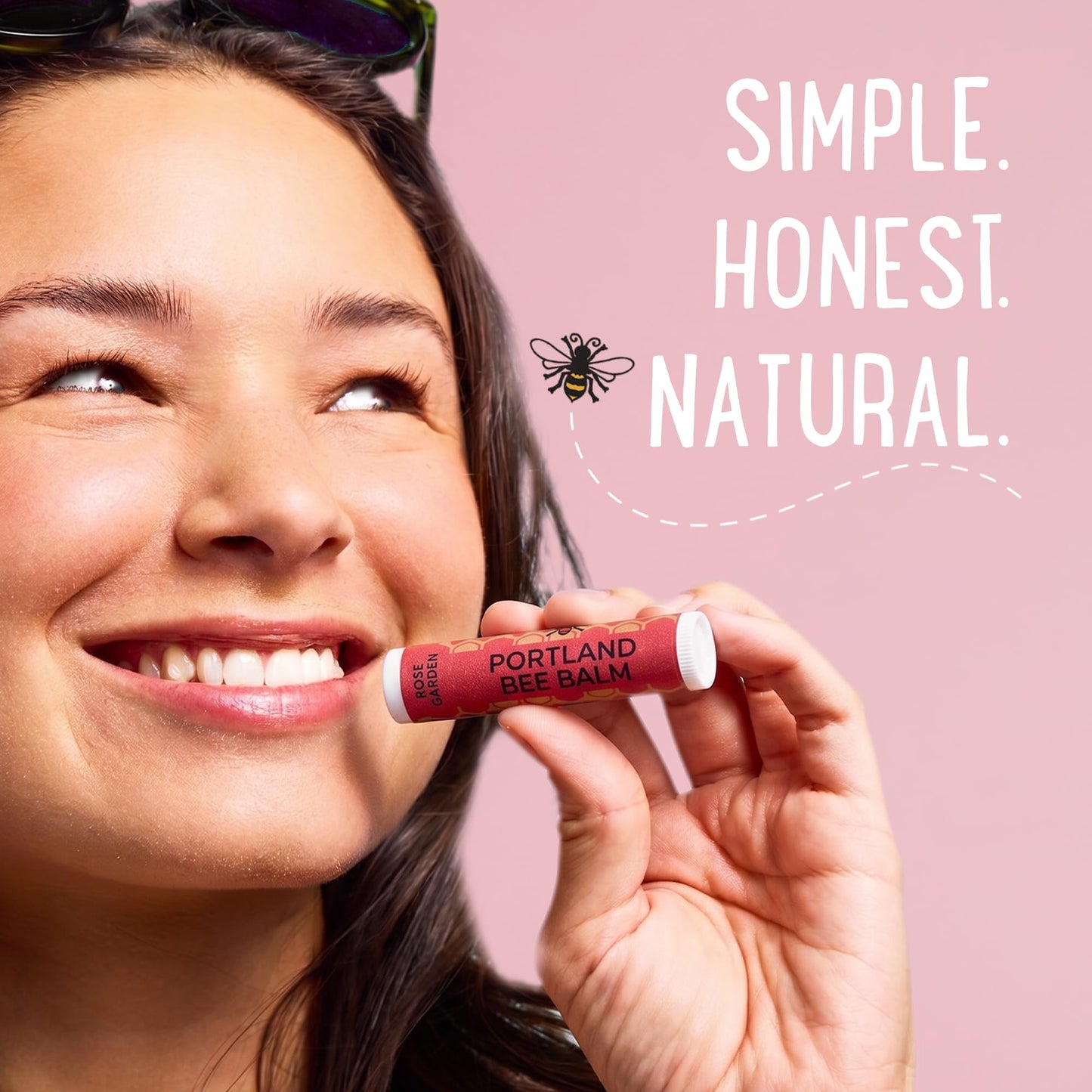 Portland Bee Balm All Natural Handmade Beeswax Lip Balm with Organic Coconut and Olive Oil (Rose Garden) - 9 Count | Natural Lip Balm, Cruelty Free, Plastic Neutral, | Organic Lip Balm