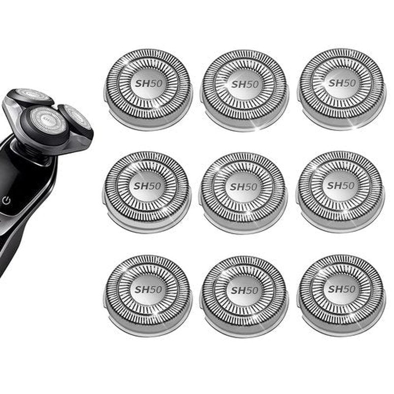 9 Pack SH50 Replacement Heads Double Blades Compatible with Replacement Ph****s Norelco 5000 Replacement Electric Shaving Head Razor Blades