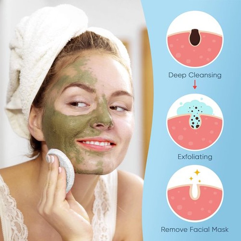 GAINWELL 100PCS Compressed Facial Sponges, Cleansing, for Personal Spa Esthetician Use, White