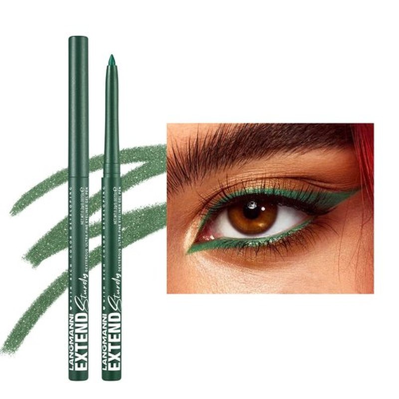 Mefyhtune Green Eyeliner Pencil Waterproof Retractable Cream Green Gel Eyeliner Smudge-proof Hypoallergenic (04#)
