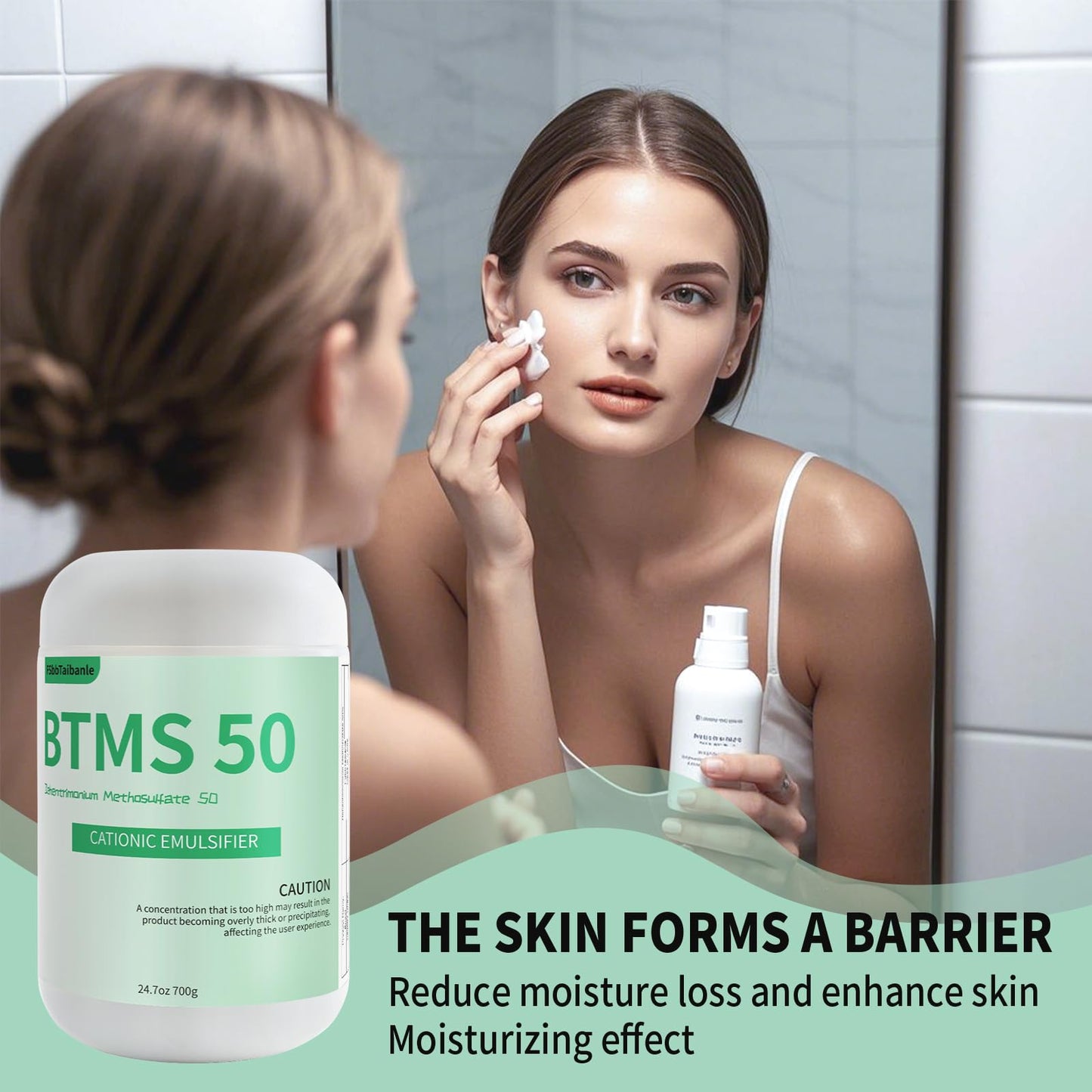 FSbbTaibanle 24.7 oz BTMS 50 Conditioning Emulsifier granules, 100% derived from plant-based，Ideal for Leave-in Conditioner, Lotions, Shampoos and More