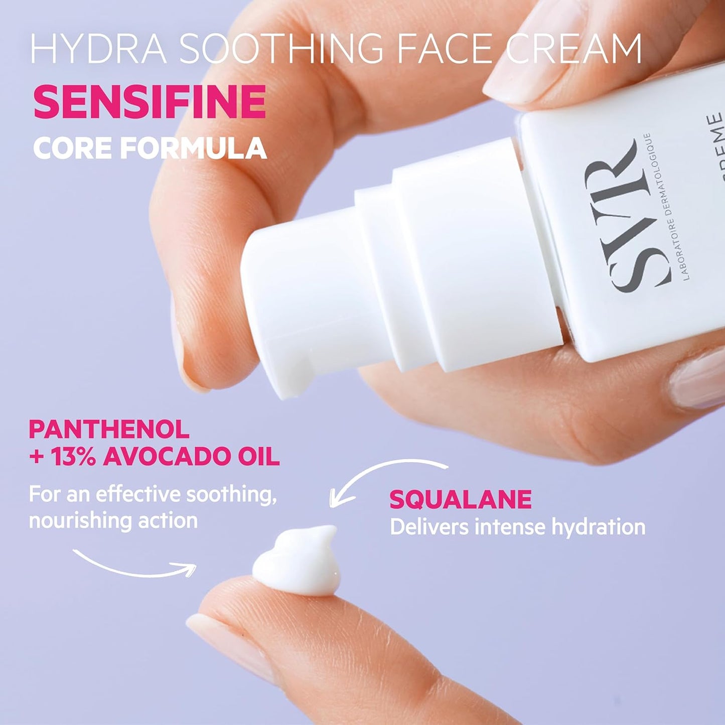 SVR Sensifine Hydra Face Cream. Moisturizing Soothing Care For Normal To Dry Dehydrated Skin. Fragrance Free Moisturizer With 96% Ingredients Of Natural Origin. 24hr Comfort And Hydration, 1.3 Fl.oz.