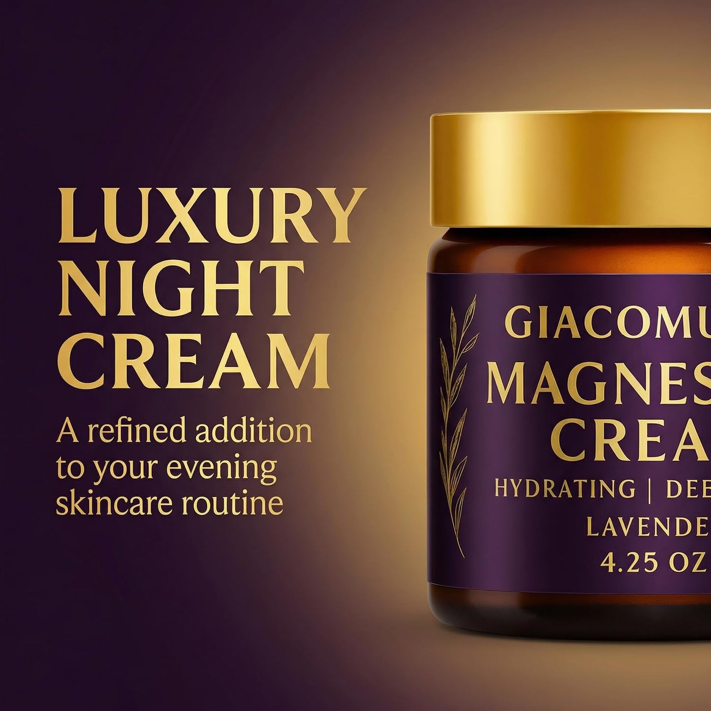 Magnesium Cream for Nighttime Relief - Magnesium Chloride Body Balm - Fast Absorbing Leg, Arm & Chest Lotion - Sleep Support & Wellness Recovery -Safe for Kid - Lavender