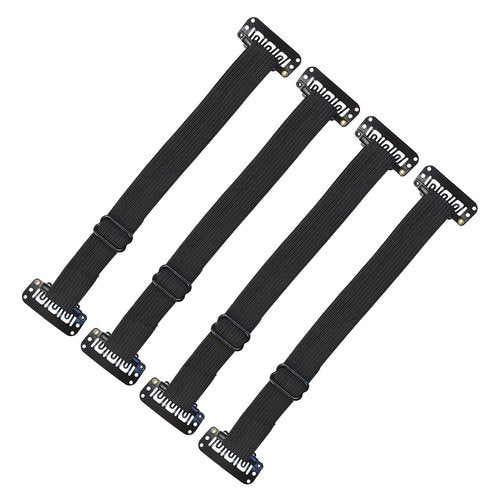 YTBYT 4 Pcs Facelift Bands with Clips Invisible Face Stretching Lifting Strap Adjustable Elastic Band Face Slimming Band (18cm Black Single Bands)