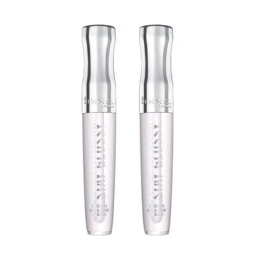 Rimmel Stay Glossy 6 Hour Lip Gloss, Seduce Me, 0.18 Fl Oz , 2 Count (Pack of 1)