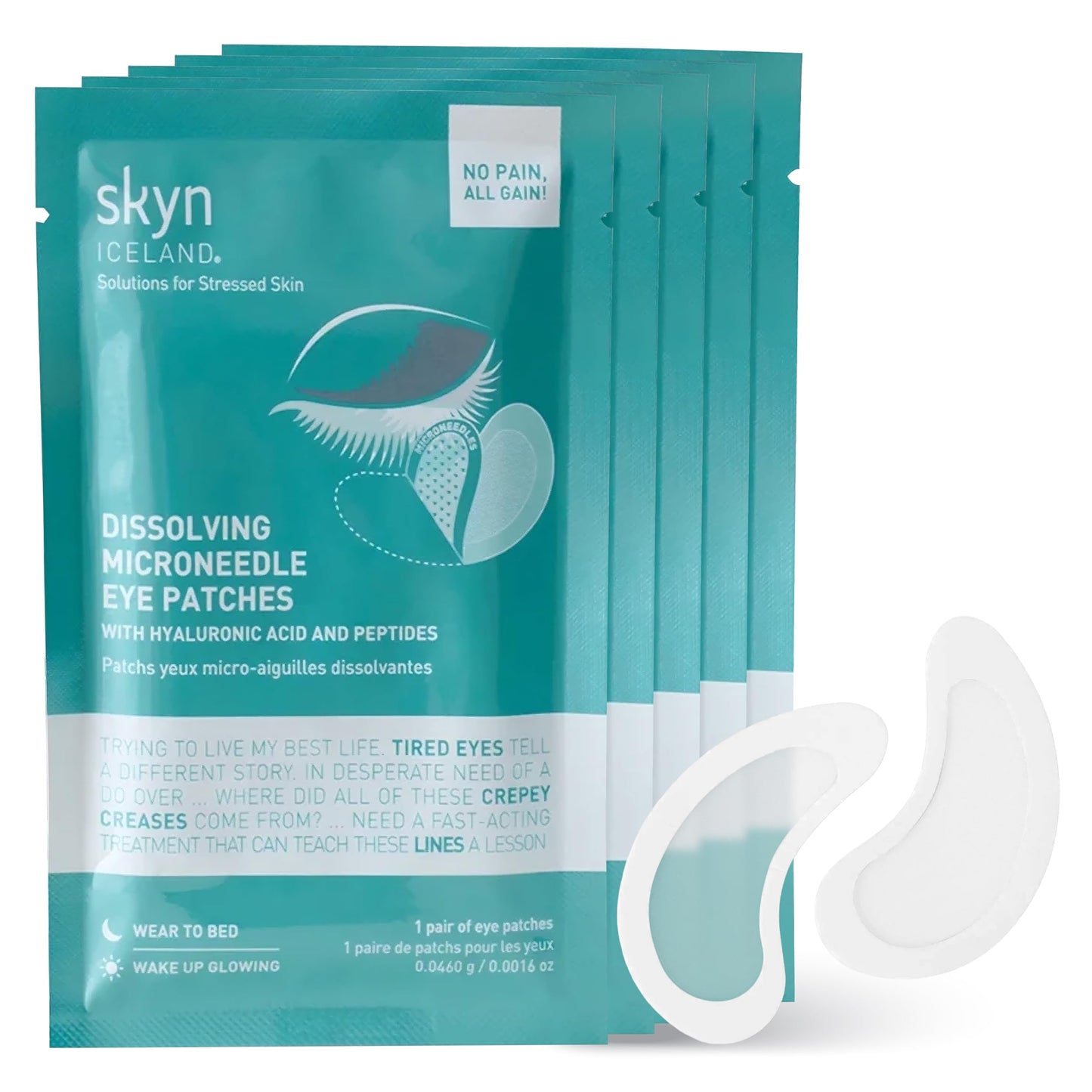 skyn ICELAND Microneedle Eye Patches With 39% Hyaluronic Acid and Peptides