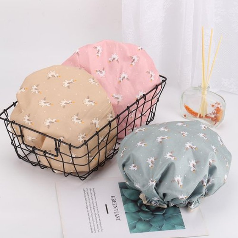 6 Pcs Shower Caps Hat for Women and Girl, Reusable Waterproof Bath Cap Double Waterproof Layers Horse Pattern