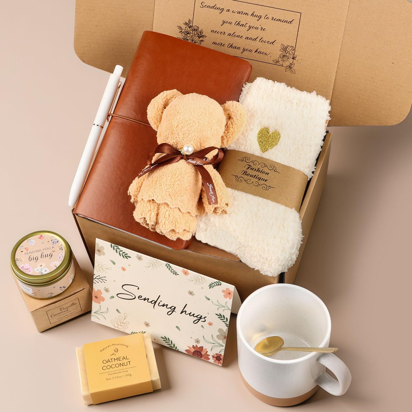 Get Well Soon Gift Baskets for Women, Thinking of You Self Care Gifts for Women Unique Gift Baskets Care Package, Happy Birthday Gift for Her, Mom, Sister, Best Friend, Wife, Girlfriend, Coworker
