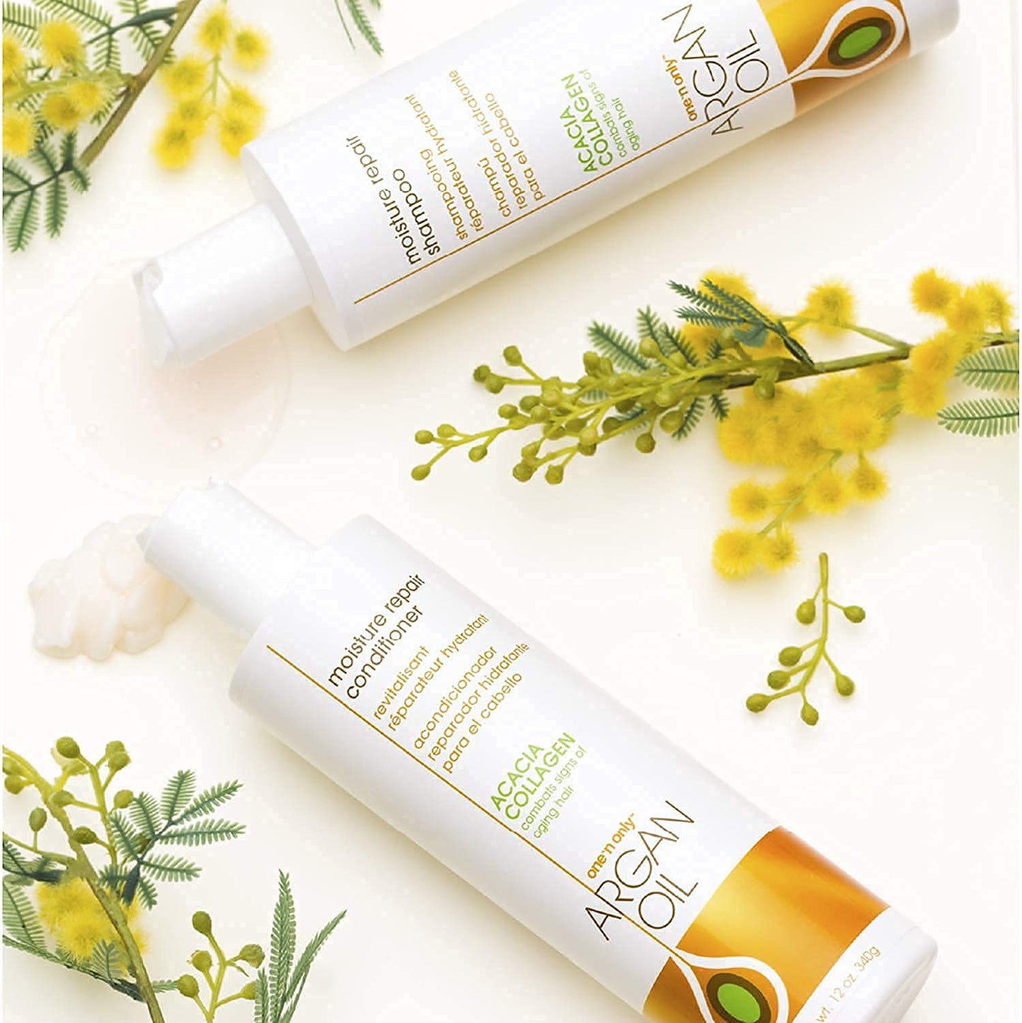 One 'n Only Moisture Repair Shampoo with Argan Oil Rebalances Hair Levels Adds Volume and Shine Repairs Damage from Chemicals Heat Styling 33.8 Fl. Oz