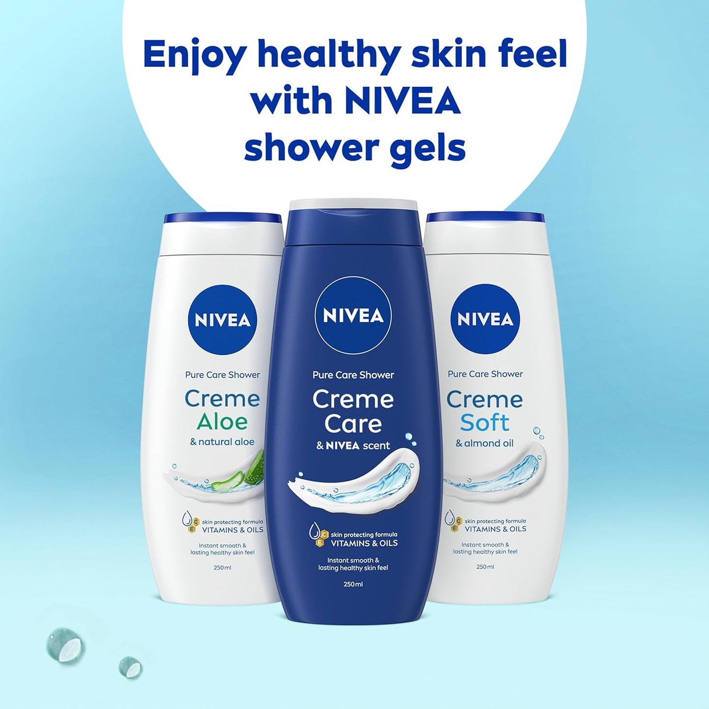 NIVEA Shower Cream - Moisturizing Creme Care Formula | 250 ml