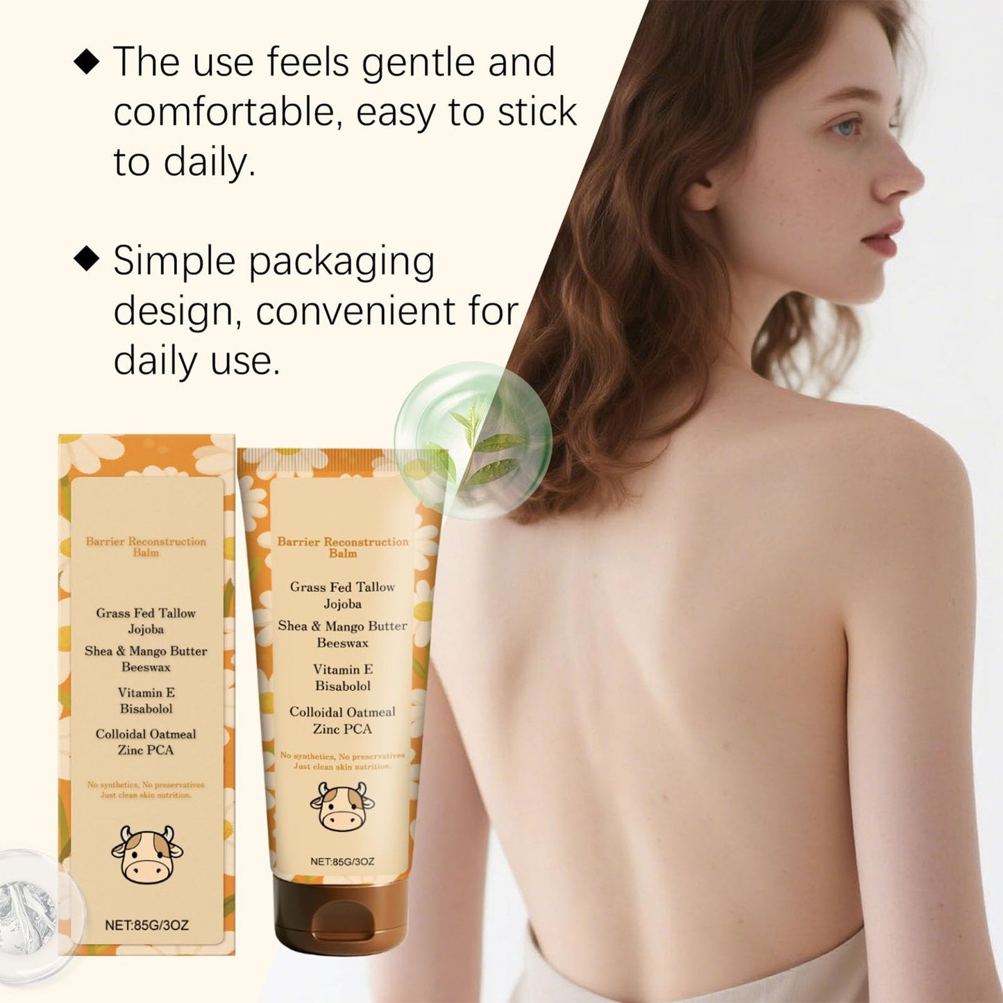 OYKOSE Tallow Glow Balm, Grass Fed Tallow Barrier Support Balm, Beef Tallow For Face Helps Support The Skin’S Natural Barrier