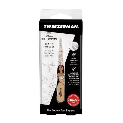 Tweezerman Pocahontas Slant Tweezer - Eyebrow Tweezers for Women and Men