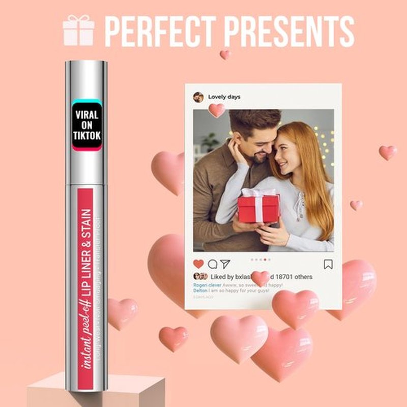 iMethod Lip Stain - Lip Liner Stain, Peel Off Lip Stain, Natural Long Lasting Lip Stain Peel Off, Waterproof, Transfer-Proof, Highly Pigmented, Stay On All Day, Instant Lip Color, Mauve