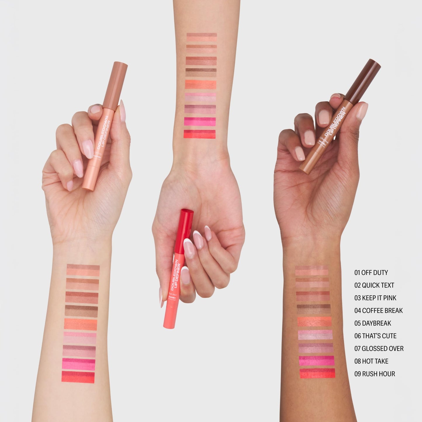 Sacheu DoubleDown Lip Definer, 2-in-1 Lip Liner & Balm — Hydrating Korean Makeup Lipstick with Pigmented, Buildable Color, Creamy Satin Finish, Avocado Oil, Rosehip Oil & Vitamin E (Rush Hour)