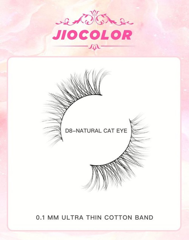 Wispy Lashes That Look Like Extensions Natural Cat Eye False Lashes Volume Reusable False Eyelashes Natural Look 11 mm 10 Pairs D8