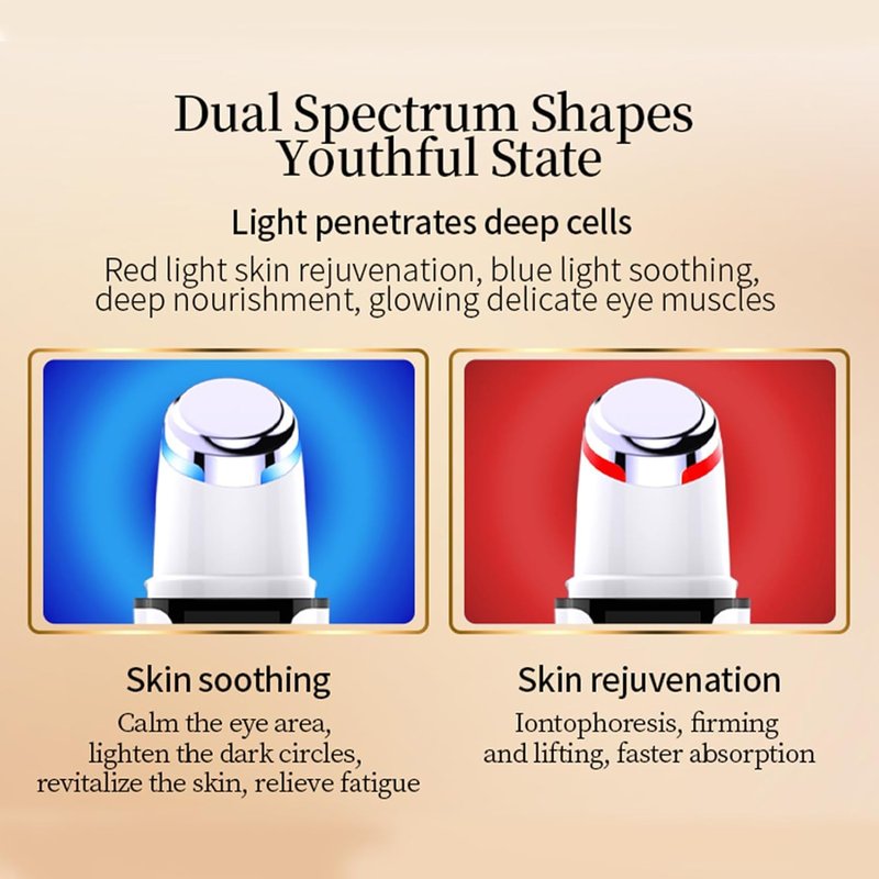 Swan Eye Massager Wand - Rechargeable Facial Massager for Dark Circles & Puffiness | Portable & Effective