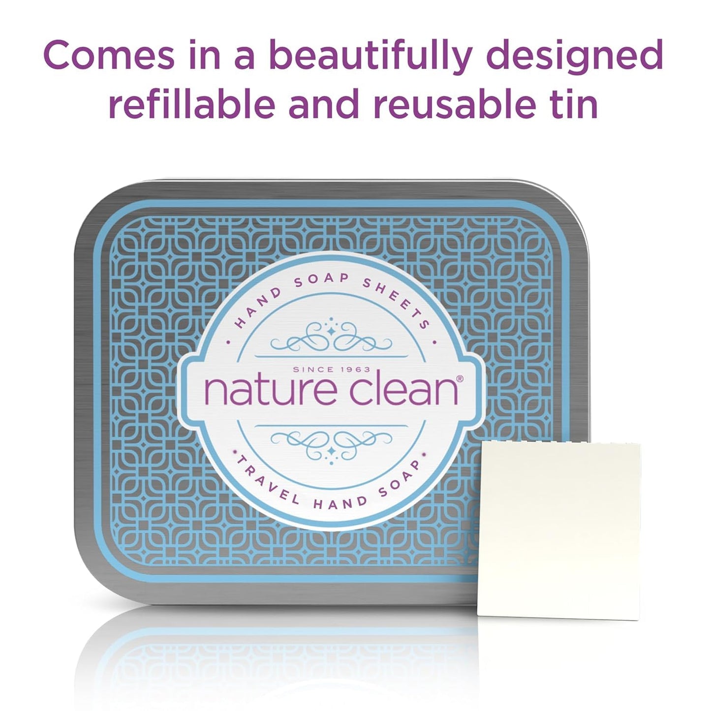 Nature Clean Travel Soap Sheets Non-Toxic Hypoallergenic 80 Units x 6 Pack