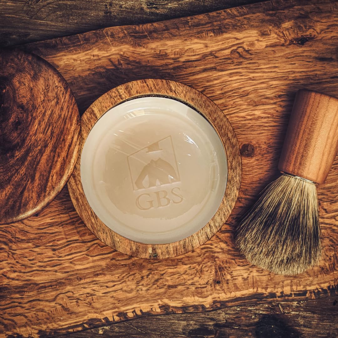 G.B.S Natural Fragrance Free & Lavender Citrus Shaving Soap with Shea Butter for Sensitive Skin Shave Soap for Men (Pack of 2)