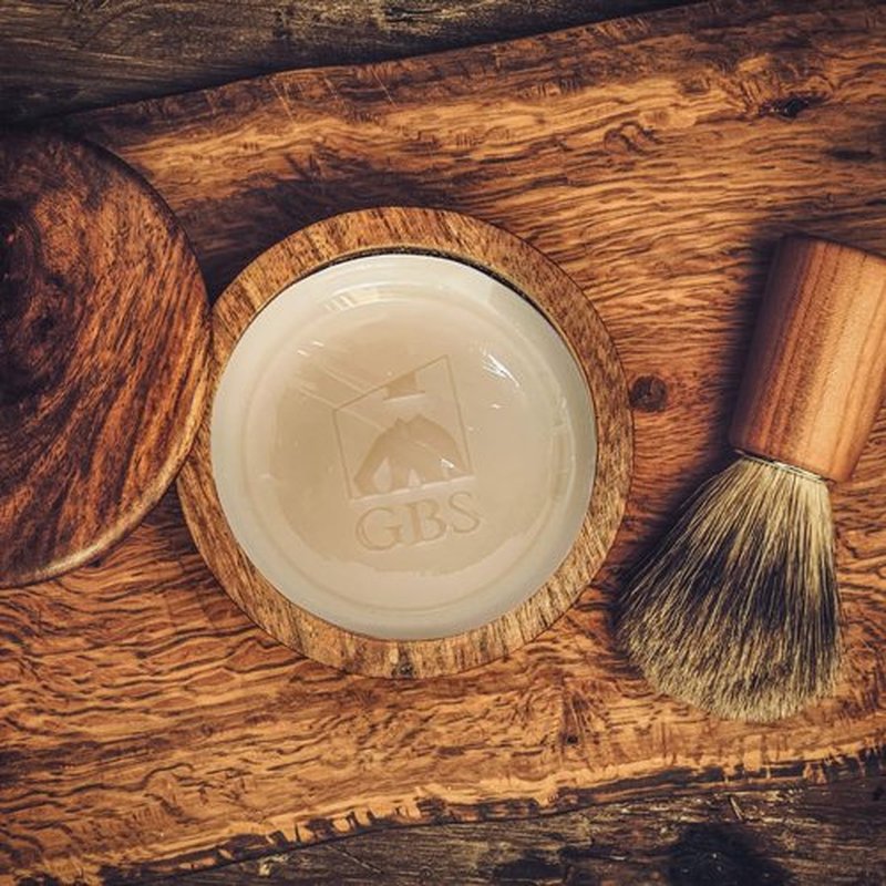 G.B.S Men’s Shaving Soap Pack 97% All Natural Enriched With Shea Butter & Glycerin, Creates Rich Lather Form, 3 Oz Each Nourishes Skin Smooth Clean Shave Pack of 4 Different Scents