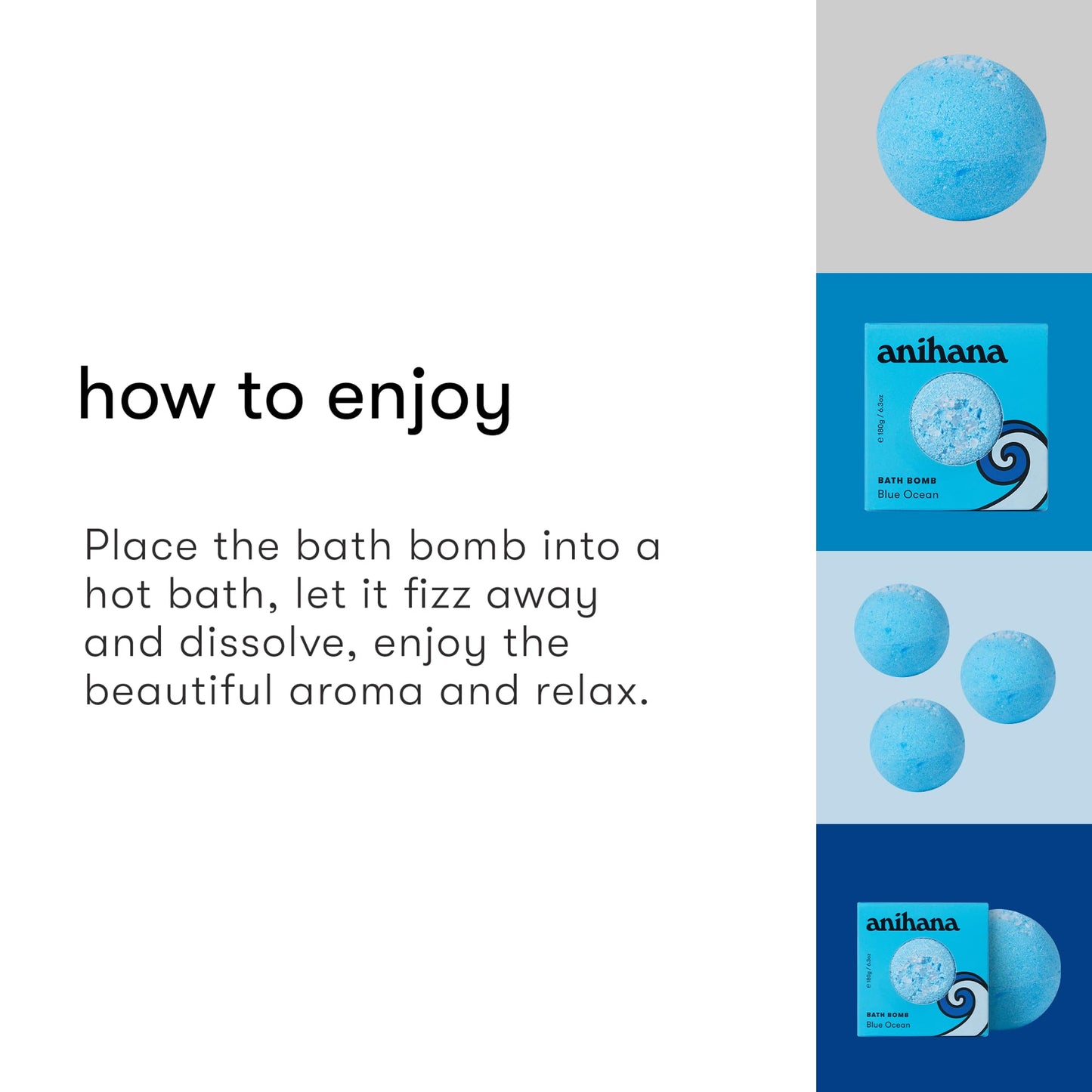 ANIHANA Bath Bombs Variety with Coconut Oil, Paraben Free, Hand-Crafted Luxury Fizzers, Raspberry, Peach, Manuka Honey & Grapefruit Lime Scents, 6.3 oz Each, 4 Pack