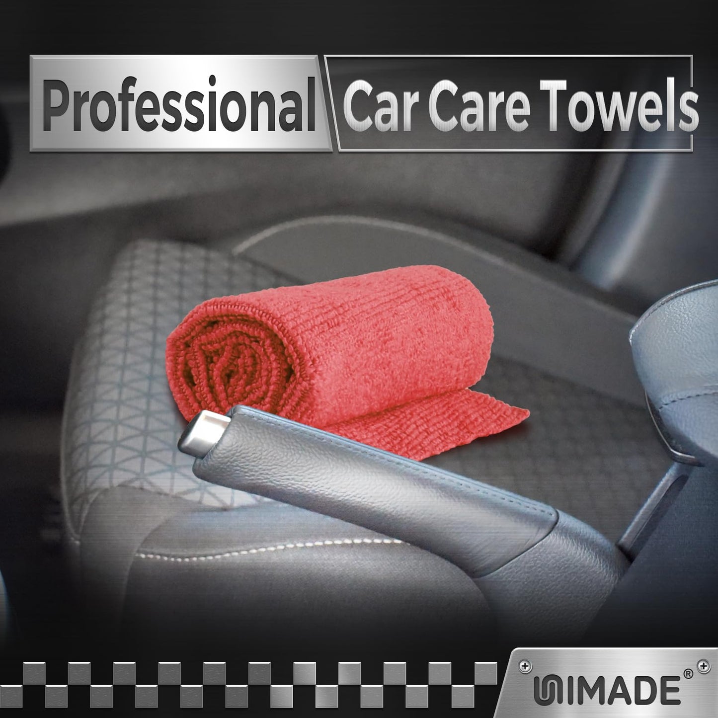 UNIMADE Shop Towels, 100 Pack Commercial Grade Work Rags Microfiber Towel
