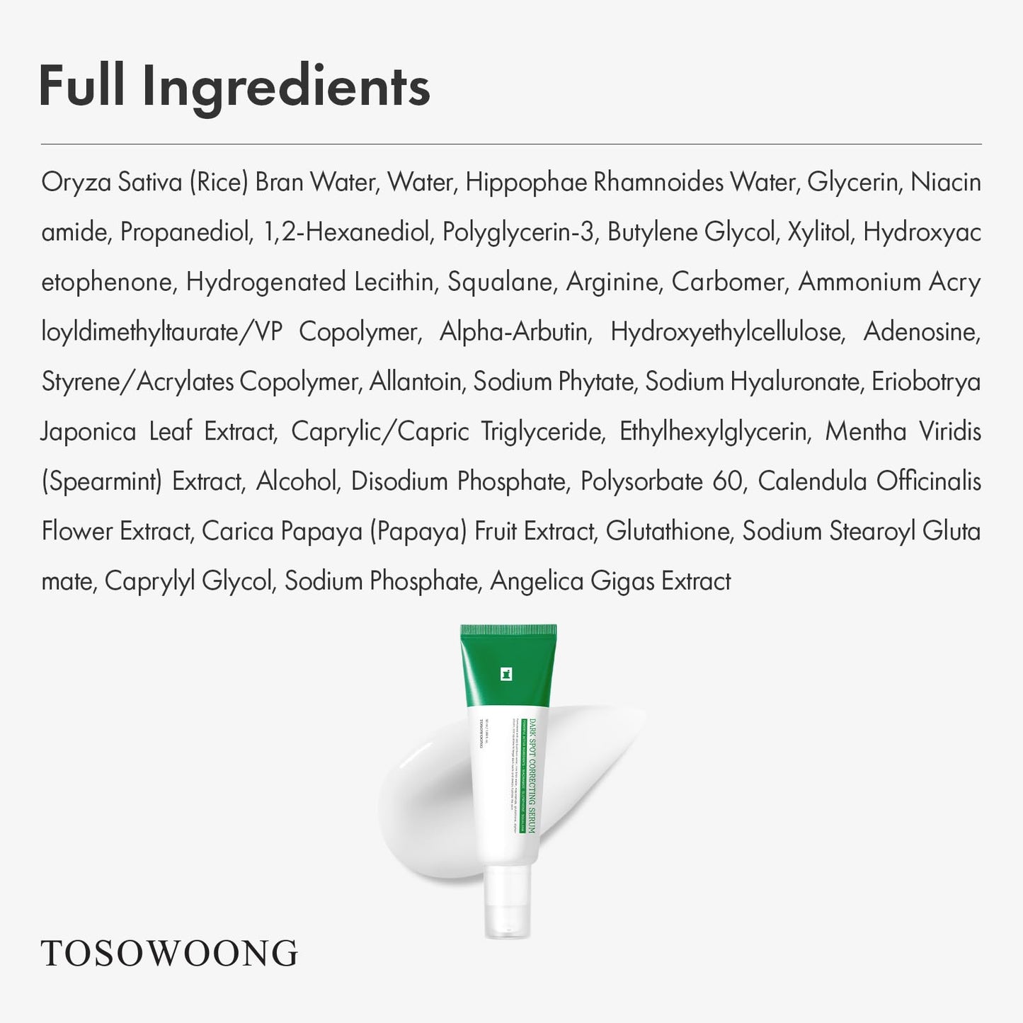 TOSOWOONG Dark Spot Correcting Serum for Dark Spots & Dull Skin, Freckles