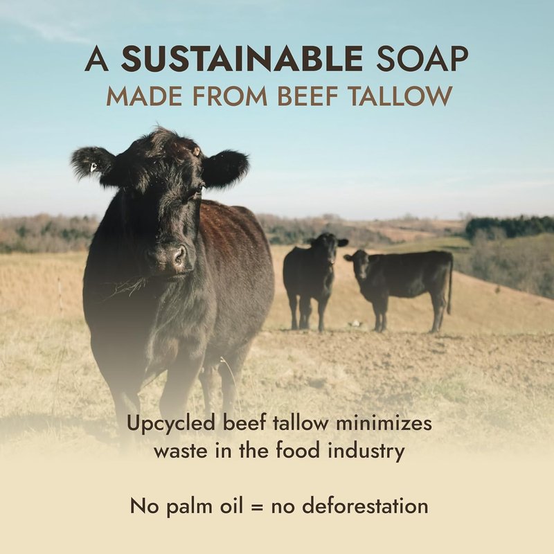 Pure Tallow Soap Bar - Unscented, Fragrance-Free | Handmade with Just Two Ingredients in the USA