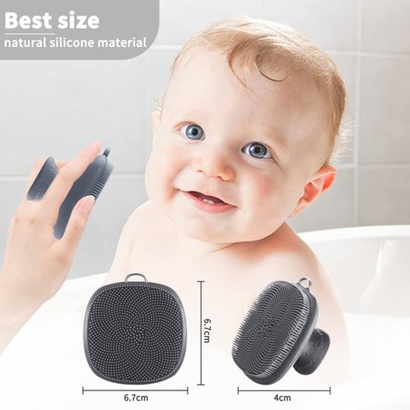 VWMYQ Face Scrubber Face Scrubber for Men Facial Cleansing Brush Silicone Face Wash Brush Manual Waterproof Cleansing Skin Care Face Brushes for Cleansing and Exfoliating (Gray)