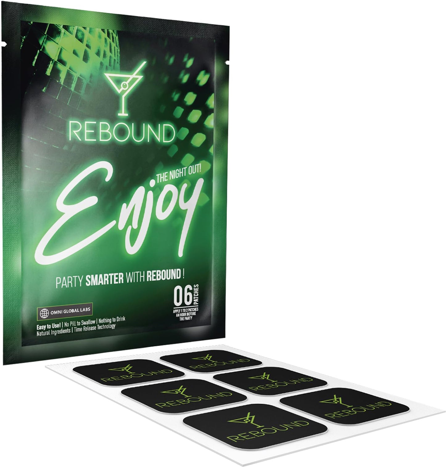 Rebound Patch - 6 Patches - Traveler Pack - Perfect for that Special Night Out Alone or with A Few Friends