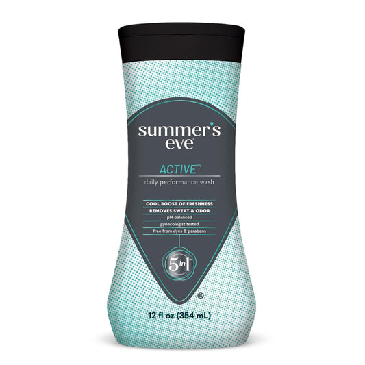 Active Daily Performance Feminine Wash - pH-Balanced Body Wash for Women | Eucalyptus & Peppermint, 12 Fl Oz