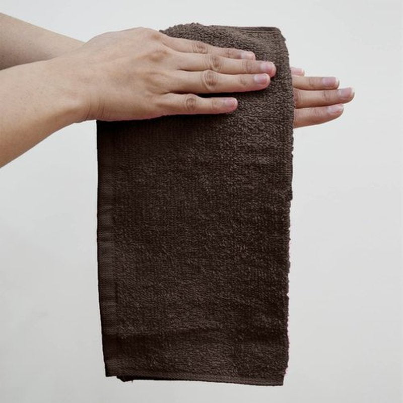 DAN RIVER 100% Cotton Washcloths 24 Pack Premium Quality Face and Body Cloth, Quick Dry Essential Towels for Bathroom, Hand, Kitchen & Cleaning, Baby Washcloths | 12X12 in | 400 GSM | Brown
