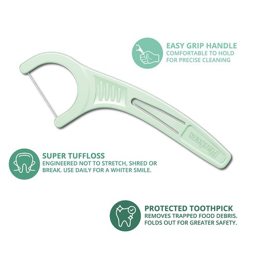 Plackers Twin-Line Dental Floss Picks, 75 Count (Pack of 4) & Micro Mint Dental Floss Picks with Travel Case, 12 Count (Color May Vary)