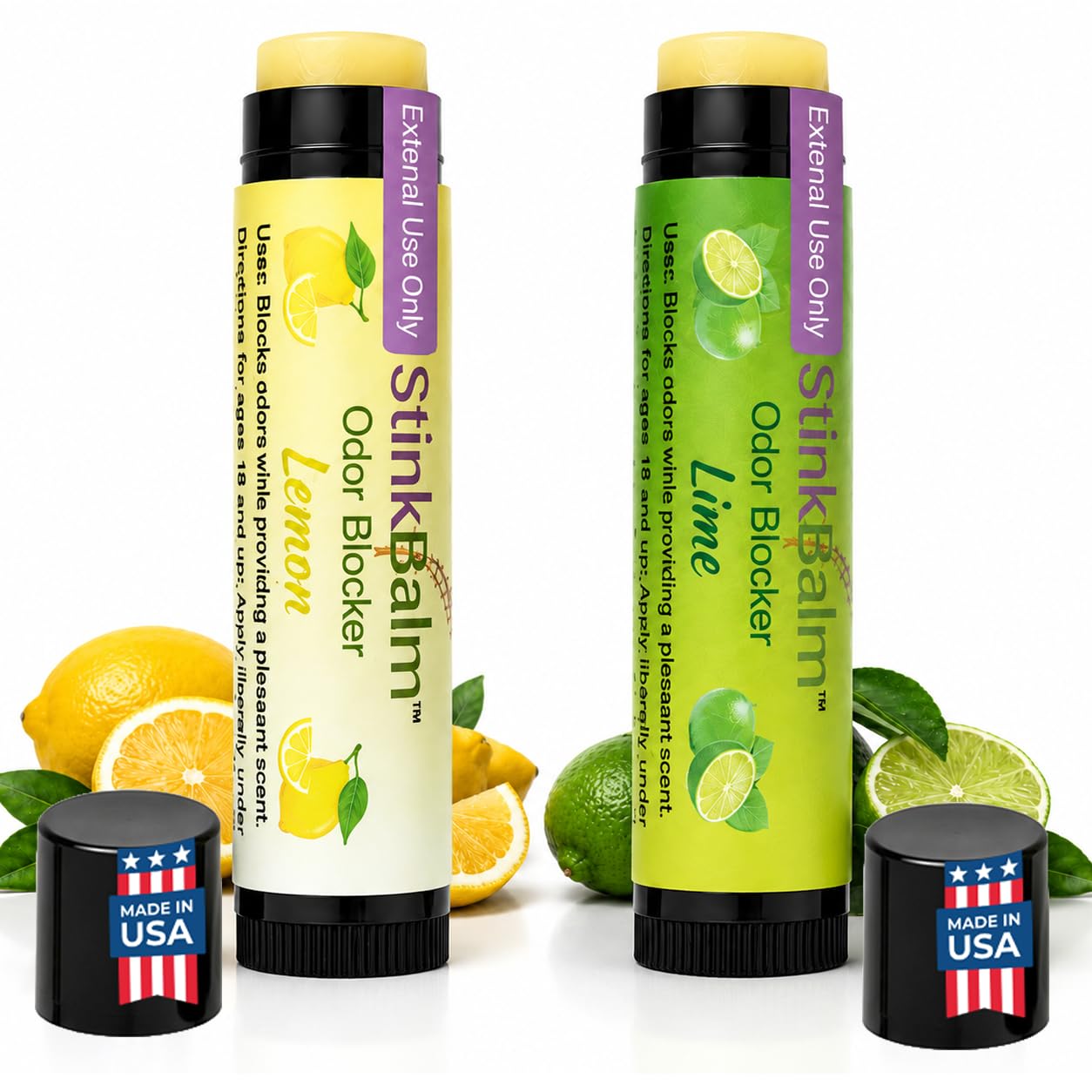 Stink Balm Citrus 911 Portable Unpleasant Odor Blocker Balm - 2 Pack